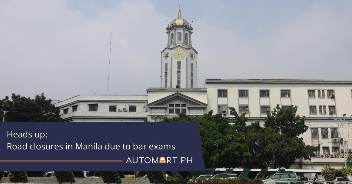Heads up: Road closures in Manila due to bar exams