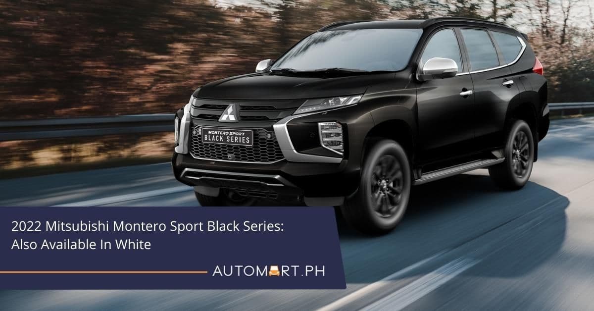 2022 Mitsubishi Montero Sport Black Series: Also Available In White