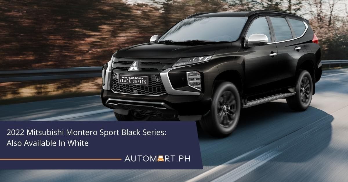 2022 Mitsubishi Montero Sport Black Series: Also Available In White