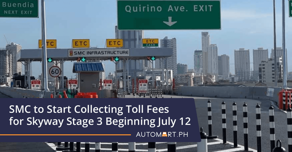 SMC to Start Collecting Toll Fees for Skyway Stage 3 Beginning July 12