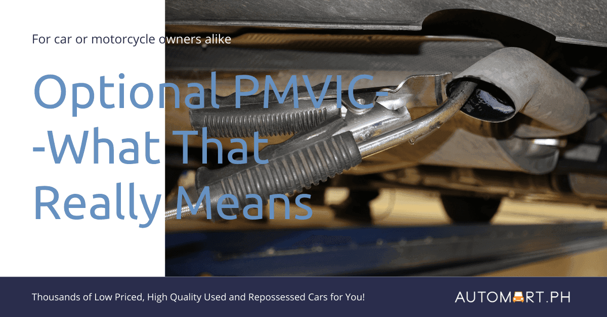 Optional PMVIC--What That Really Means for Car or Motorcycle Owners