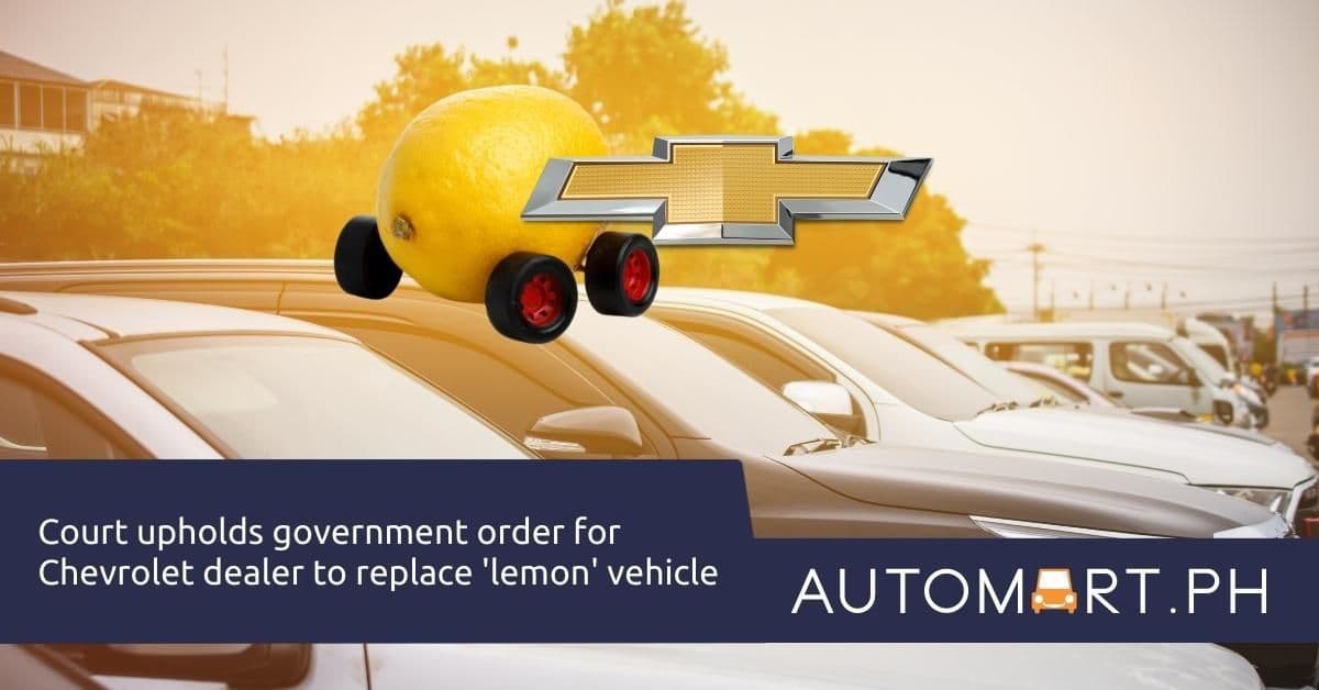 Court upholds government order for Chevrolet dealer to replace ‘lemon’ vehicle