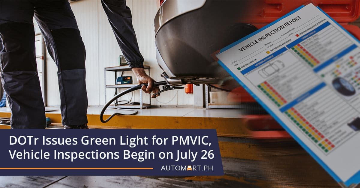 DOTr Issues Green Light for PMVIC, Vehicle Inspections to Begin July 26