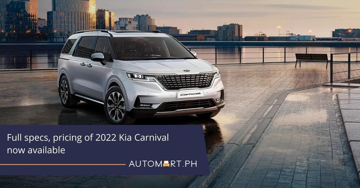 Full specs, pricing of 2022 Kia Carnival now available
