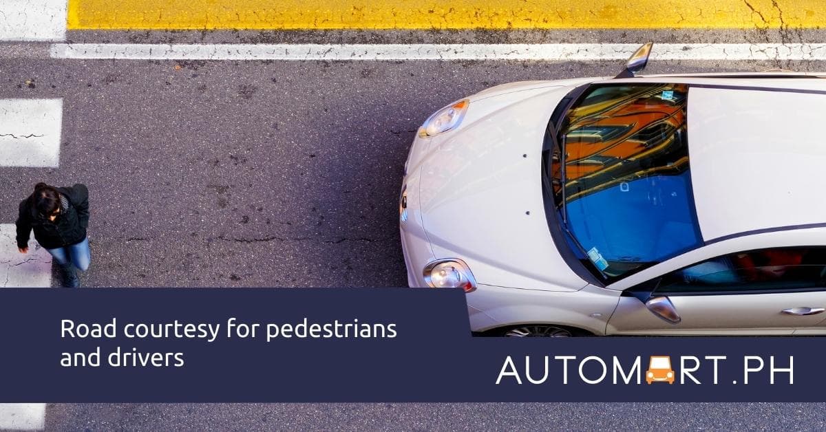 Road courtesy for pedestrians and drivers
