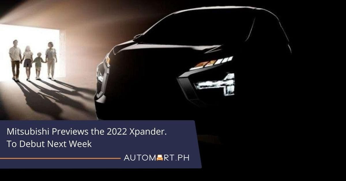 Mitsubishi previews the 2022 Xpander. To debut next week