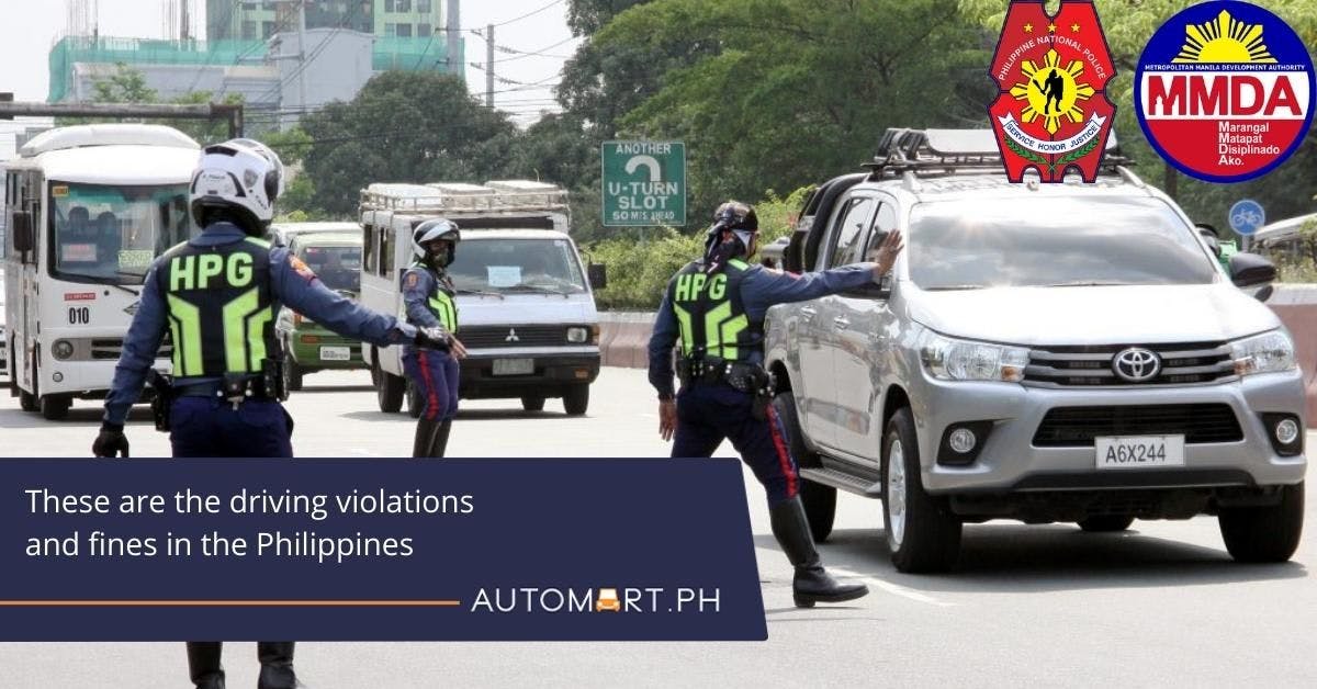 These are the driving violations and fines in the Philippines