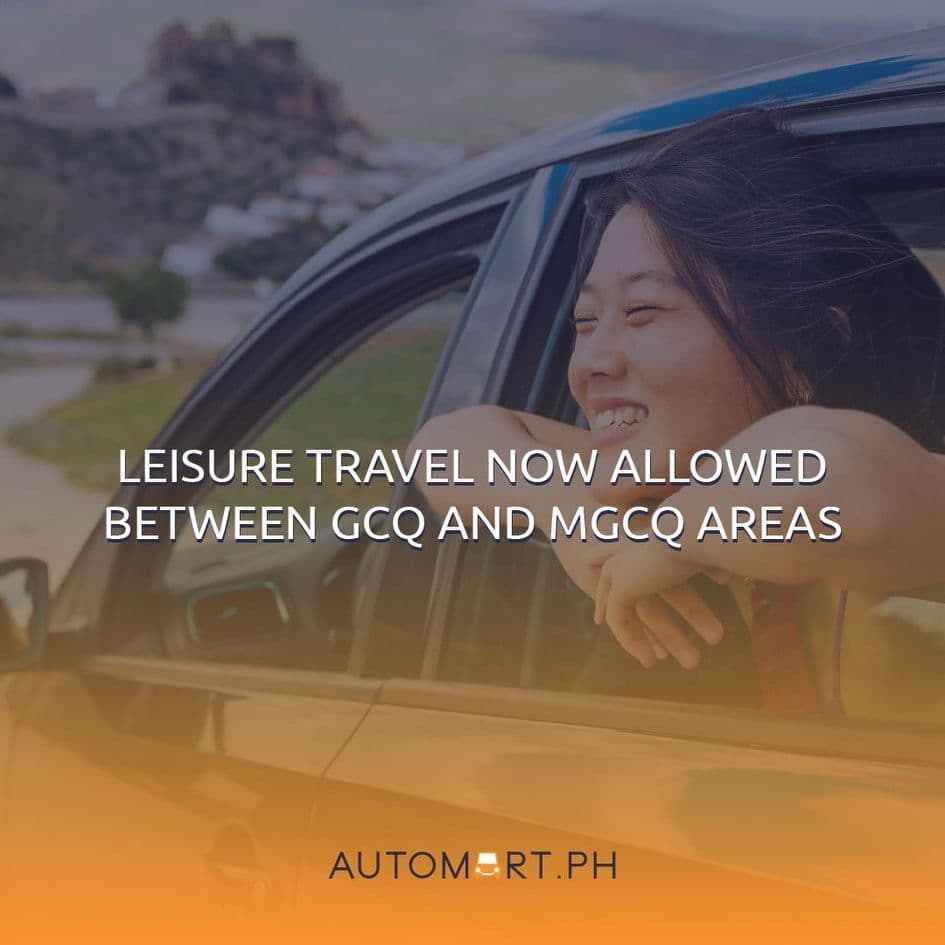 Leisure Travel Now Allowed Between GCQ and MGCQ Areas