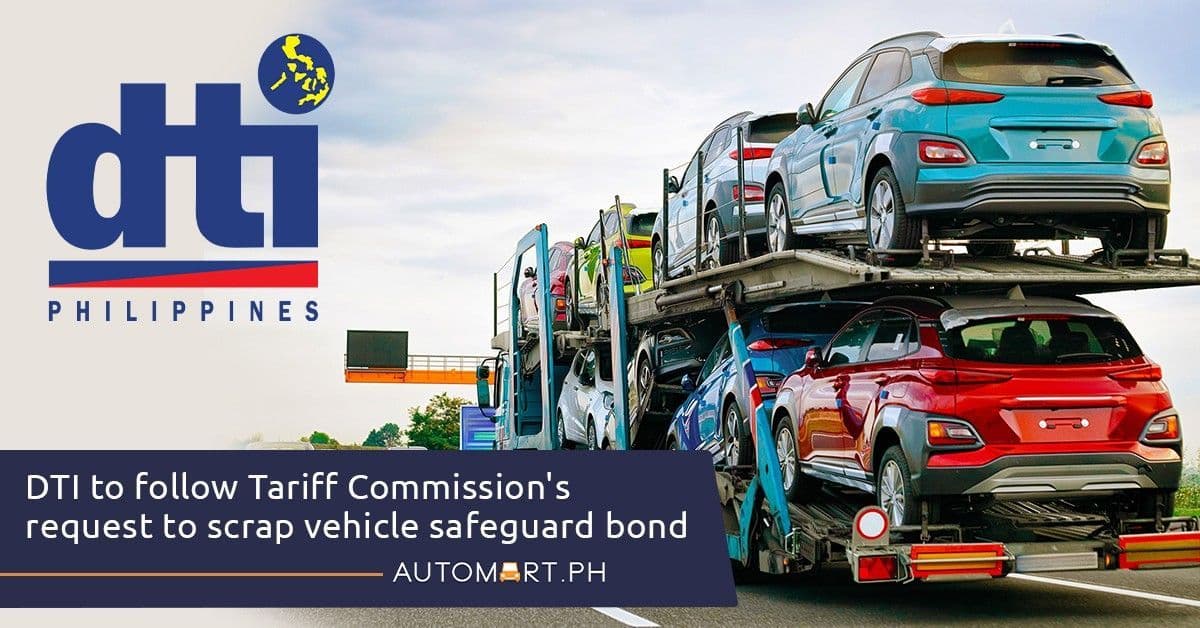DTI to follow Tariff Commission's request to scrap vehicle safeguard bond